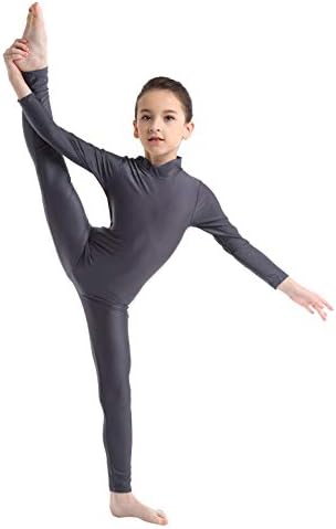 Oprema / gimnastički kombinezon za cijelo tijelo s patentnim zatvaračem za djevojčice, baletni bodi, plesna odjeća