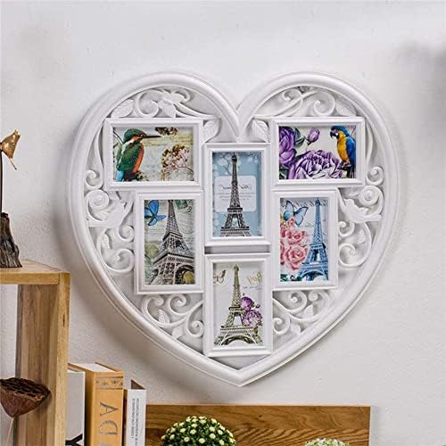 MHYFC u obliku srca Big Bijela bijela viseća kolaža za kolaž vjenčanje ili ljubavnici poklon ukras za home Multi Photo Frame