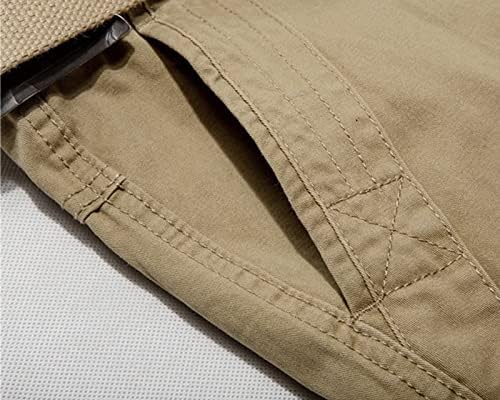 Muške lagane casual keper teretne kratke hlače s džepovima s patentnim zatvaračem, ulične kratke hlače od pamuka u vojnom