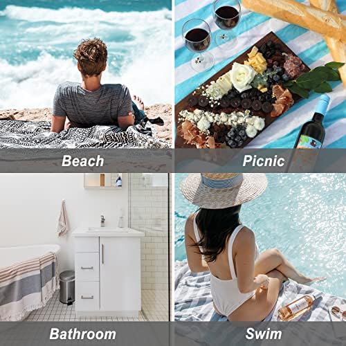 Još jedan izbor prugasti veliki ručnik za plažu 30 x60 pamučni ručnik kabana pruga ultra meki ručnik za plivanje 1 paket