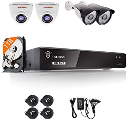 Tigersecu 1080p 4-kanal 4 kombinirane kamere DVR sigurnosni paket