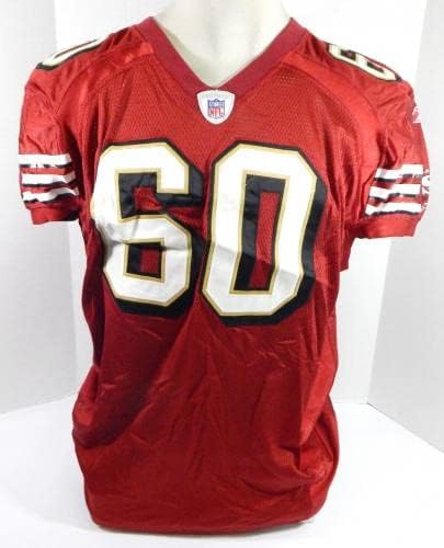2004. San Francisco 49ers Scott Rehberg 60 Igra izdana Red Jersey 50 DP30298 - Nepotpisana NFL igra korištena dresova