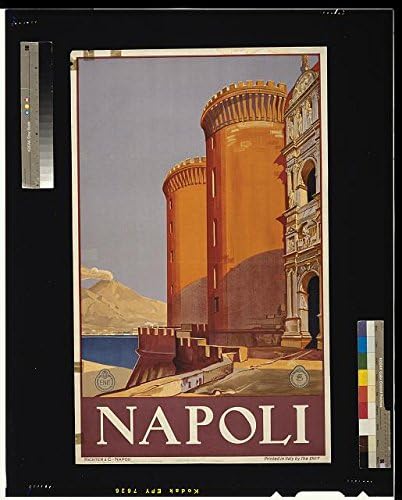 PovijesneFindings Foto: Napoli, Napulj, Italija, obala, promicanje putovanja, Mount Vesuvius, Napuljski zaljev, 1920