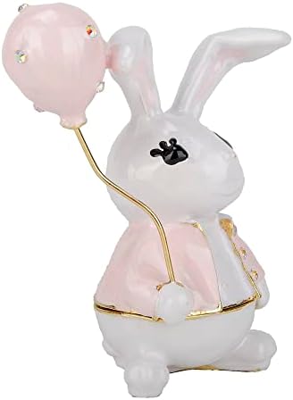 SevenBees Bunny Rabbit Trinet kutije sa zglobovima nakitske kutije Slatka ružičasta zečja figurica s balonom