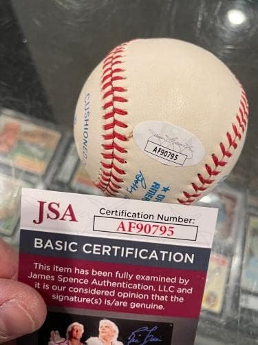Jim Catfish Hunter A's Yankees Hof Singl potpisani bejzbol JSA - Autografirani bejzbols