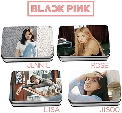 Vogueming Kpop Black Pink Jisoo Jennie Lisa Rose Lomo Card 40pcs Polaroid Photocard u željeznoj kutiji