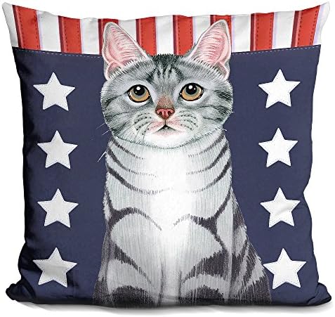 Lilipi Patriot Cat Dekorativni naglasak za bacanje jastuka
