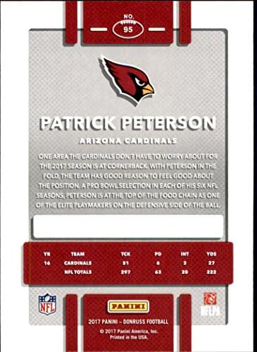 2017. Donruss 95 Patrick Peterson Arizona Cardinals Nogometna karta