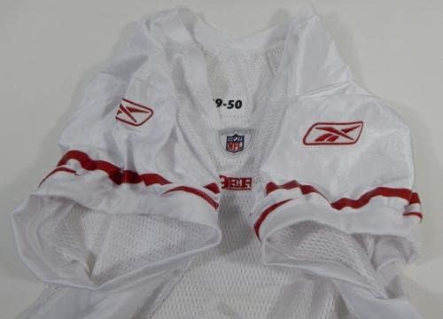 2009. San Francisco 49ers prazna igra izdana White Jersey Reebok 50 dp24125 - nepotpisana NFL igra korištena dresova