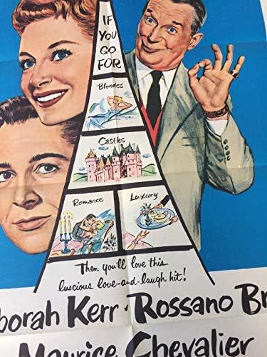 Brojite svoje blagoslove originalni filmski plakat 41 x 27m 1958, Maurice Chevalier