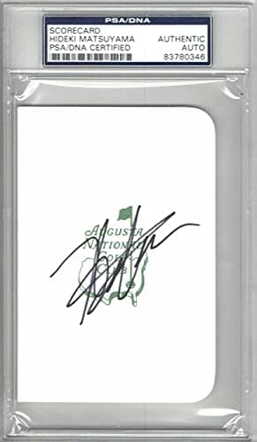 Hideki Matsuyama potpisala je autogram PSA/DNA ploča Augusta Scorecard 2021 Masters pobjednik