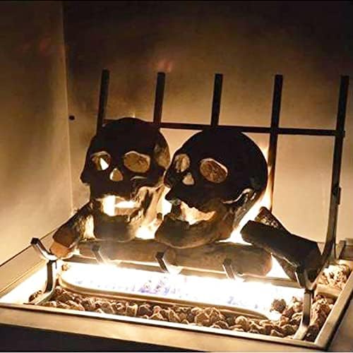 ; Dekoracija lubanje vatrogasnih jama za Noć vještica, Vatrostalna keramika za višekratnu upotrebu, skeletni plamen za vatru,