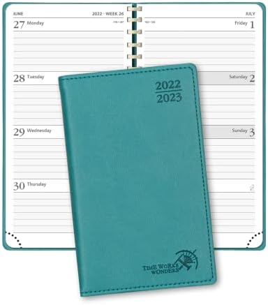 Poprun Planer 2022-2023 džep veličine akademske godine planer, tjedni/mjesečni planer s vremenskim utorama, papir od 80 gsm,