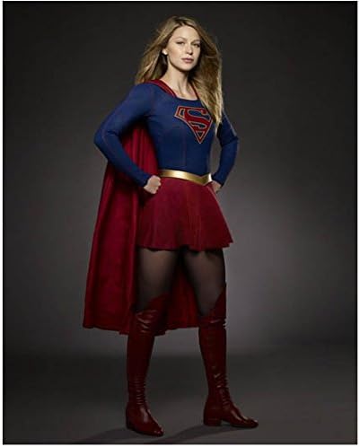 Supergirl 8 inča do 10 inčne fotografije Melissa Benoist okrenula se lagano lijevo tamno siva pozadina kn