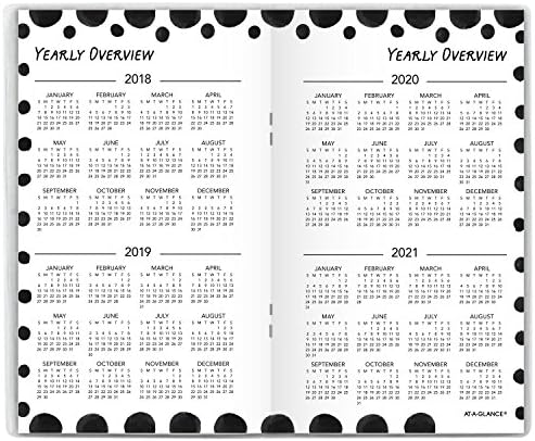 Mjesečni džepni planer At-A-Glum, siječanj 2018.-siječanj 2020., 3-5/8 x 6-1/16, 2 godine, Sumatra, crno/bijelo