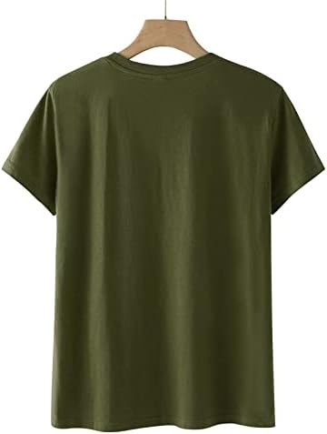 Žene s bluzama s kratkim rukavima grafički labavi fit vrhovi majice vrat Smiješno jesen ljetna odjeća bluze moda