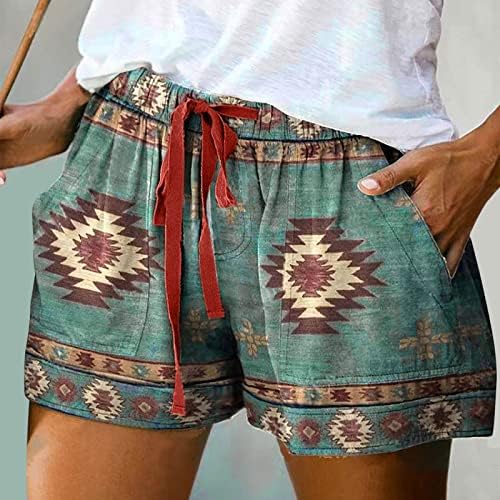 Aztec kratke hlače za žene Ljetni povremeni elastični struk Zapadni etnički geometrijski print kratke hlače vrećice crteže