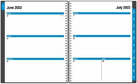 Blue Sky Collegiate Academic Year Weekly/Mjesečni planer, 11 x 8.5, naslovnica ugljena, 12 mjeseci: 2022 do 2023
