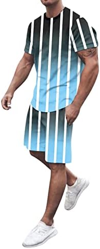 Muškarci proljetno ljetno odijelo plaža Printirana košulja kratka rukava kratka set 2 komada košulja set set muških velikih