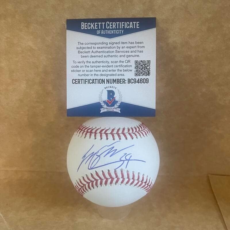 Mike Ford Yankees/Giants/Braves potpisao auto M.L. Bejzbol beckett bc94609
