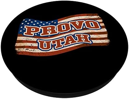 Provo City Utah Vintage American Flag Popsockets zamijeni popgrip