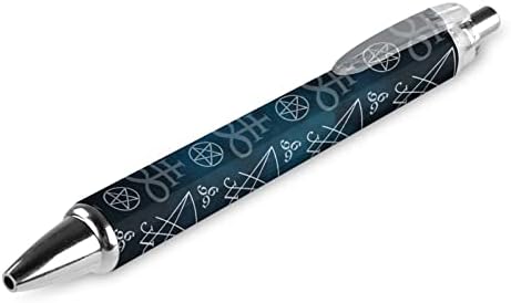 Occult pentagram leviathan cross lopta točka olovka plava tinta uvlačiva olovka olovke za olovku za muškarce 2 PCS