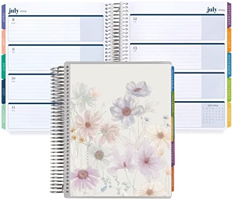 7 x 9 platinasto zamotani životni planer - divlje cvjetovi klasični naslovnica + Inspire Unutarnja stranica. Horizontalni