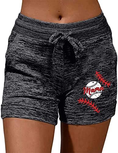 Atletske kratke hlače za ženske bejzbolske ljetne kratke hlače s džepnim casual elastičnim strukom lagane bermude kratke