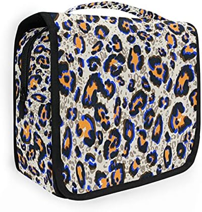 Viseća toaletna torba plava narančasta leopard šminka za toalete za toaletne potrepštine prijenosne toaletne organizacije
