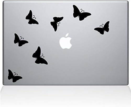 Guru naljepnice 1029-MAC-11A-BLA leptiri leptiri naljepnica naljepnica vinila, 11 MacBook Air, Black