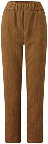 Jesenske i zimske hlače ženske corduroy vrećice za jeseni za žene plus veličine istrošeni elastični struk povremene hlače