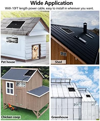 Komplet solarnih panela, 25 vata, ventilator na solarni pogon, ventilator za ispušne prozore, ventilator za kokošinjac, kabel