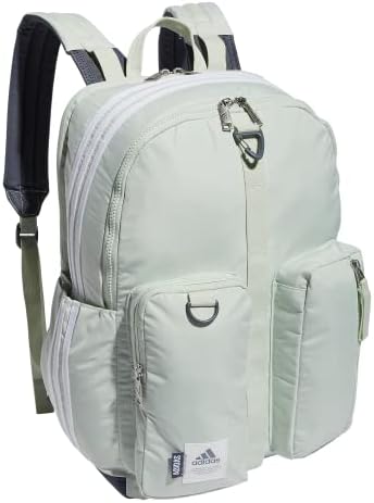 Adidas ikonski ruksak s 3 pruge, laneno zeleno/bijelo, jedne veličine
