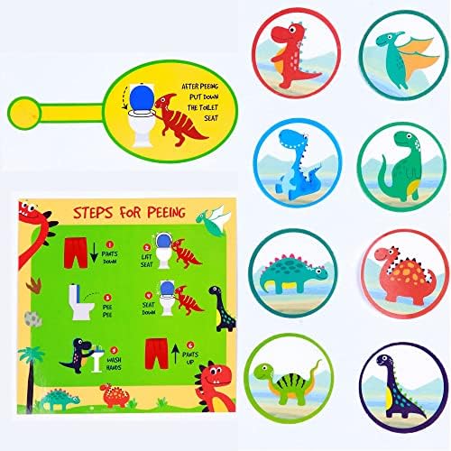 Potty trening za brojanje timera - Dinosaur Yellow and Potty Training ljestvica za malu djecu Magnetska ponovna upotreba