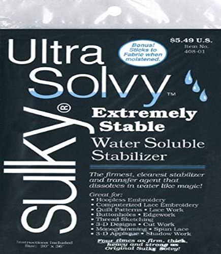 Sulky Ultra Solvy 1yd x 19 1/2 , bijela