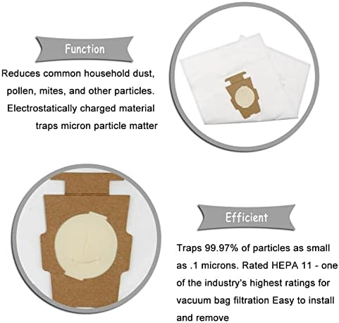 6 pakiranja vakuumskih vrećica za Kirby Sentria, Avalir & Generation Cleaner, Micron Magic Hepa Filter plus torbe Modeli