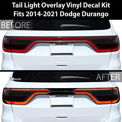 Bogar Tech Designs - Poklopac naljepnice za naljepnicu za trkačke staze za repno svjetlo kompatibilno s Dodge Durango 2014-2022,