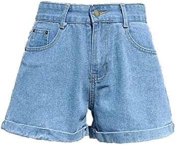 SILUNMA2021 Ženske rušene rupe traper kratke hlače ljeto presavijeni rub casual kratke traperice modne nevolje s visokim