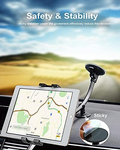 Phichy Car/kamion vjetrobranskog stakla za nosač tableta za 4,7-12,9 Telefon i iPad-Gooseneck dugačka ručna nadzorna ploča