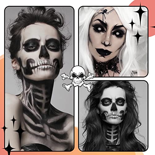 Halloween komplet za slikanje lica, Halloween cosplay šminka crna bijela boja tijela tijela, komplet za šminku za specijalne