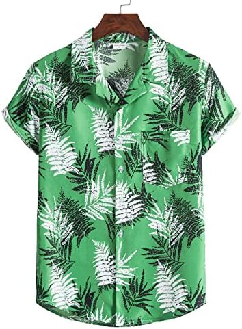Muškarci proljeće ljeto 2 komada setova na plaži tiskana košulja s kratkim rukavima Kratki set gornji modni odijelo s jaknom