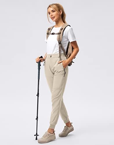 Pudolla ženski golf joggers Lagani planinarski teretni hlače vodootporne za putovanje kampiranje sa džepovima s patentnim