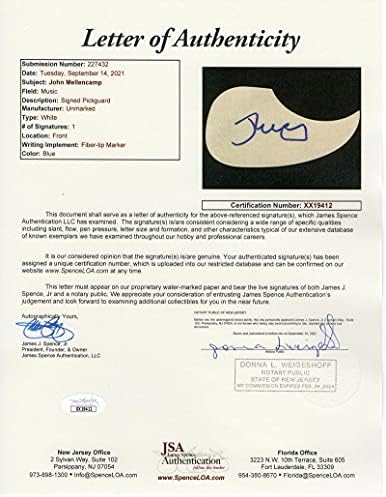 John Cougar Mellencamp potpisao je autogram C.F. Martin Akustična gitara - W/ James Spence JSA Pismo autentičnosti - Incident