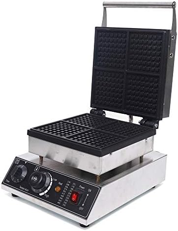 Piaocaiyin Waffle Baker Maker Iron Machine, Stroj za komercijalni proizvođač vafle od nehrđajućeg čelika, stroj za izradu