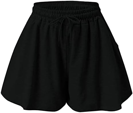 Beuu ženske ležerne kratke hlače ljetne elastične struke udobne kratke kratke hlače s džepnim kratkim hlačama kratke hlače