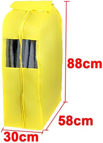 Prozirna zaštitna torbica za odjeću s patentnim zatvaračem, Torbica za odijelo, torba od 88 do 30 do 58 cm u žutoj boji