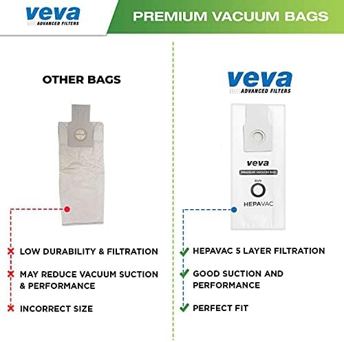 Veva 30 Pack Premium Hepa vakuumske torbe Style o platna vrećica Radite s Kenmore Sears Uspravim usisavačima Tipe O, Dio