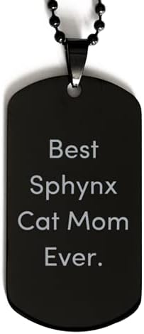 Uzmi tajlandski pravi podrijetlo najbolje sphynx mačka mama ikad. Sphynx Cat Crni pse oznaka, mačji pokloni s sfingom, ugravirani