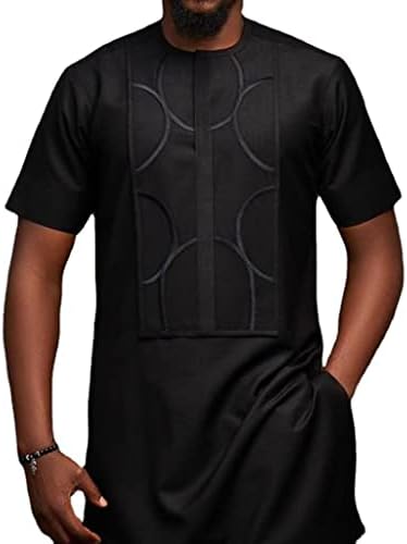 Afrička muška odjeća za odjeću Outfit Majica kratkih rukava i hlača casual 2 komada odijela Dashiki TRACKSUIT