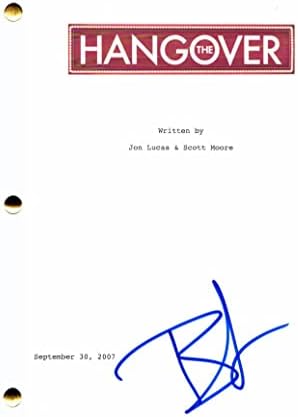 Bradley Cooper potpisao je autogram scenarij Full filma Hangover - Costarring Ed Helms i Zach Galifianakis, Wedding Crashers,